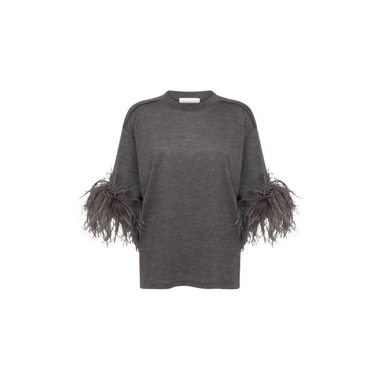 Elevate your elegance in this 16Arlington  from the luxury feather dress edit