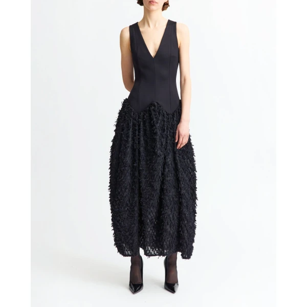 Elevate your elegance in this 16Arlington  from the luxury feather dress edit