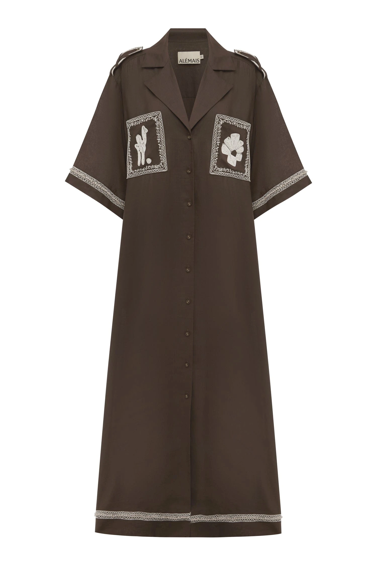 Alemais Leandra Corded Relaxed Shirtdress | Ready to Wear Collection Luxury Shoes Elevate your elegance in this Alemais Dresses from the resort wear edit