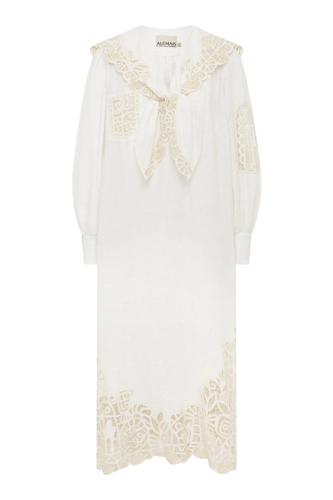Alemais Rosemary Embroidered Midi Dress | Ready to Wear Collection Luxury Shoes Elevate your elegance in this Alemais Dresses from the resort wear edit