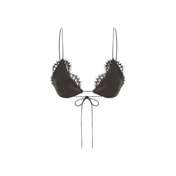 Alex Perry Bikini Top in Leather