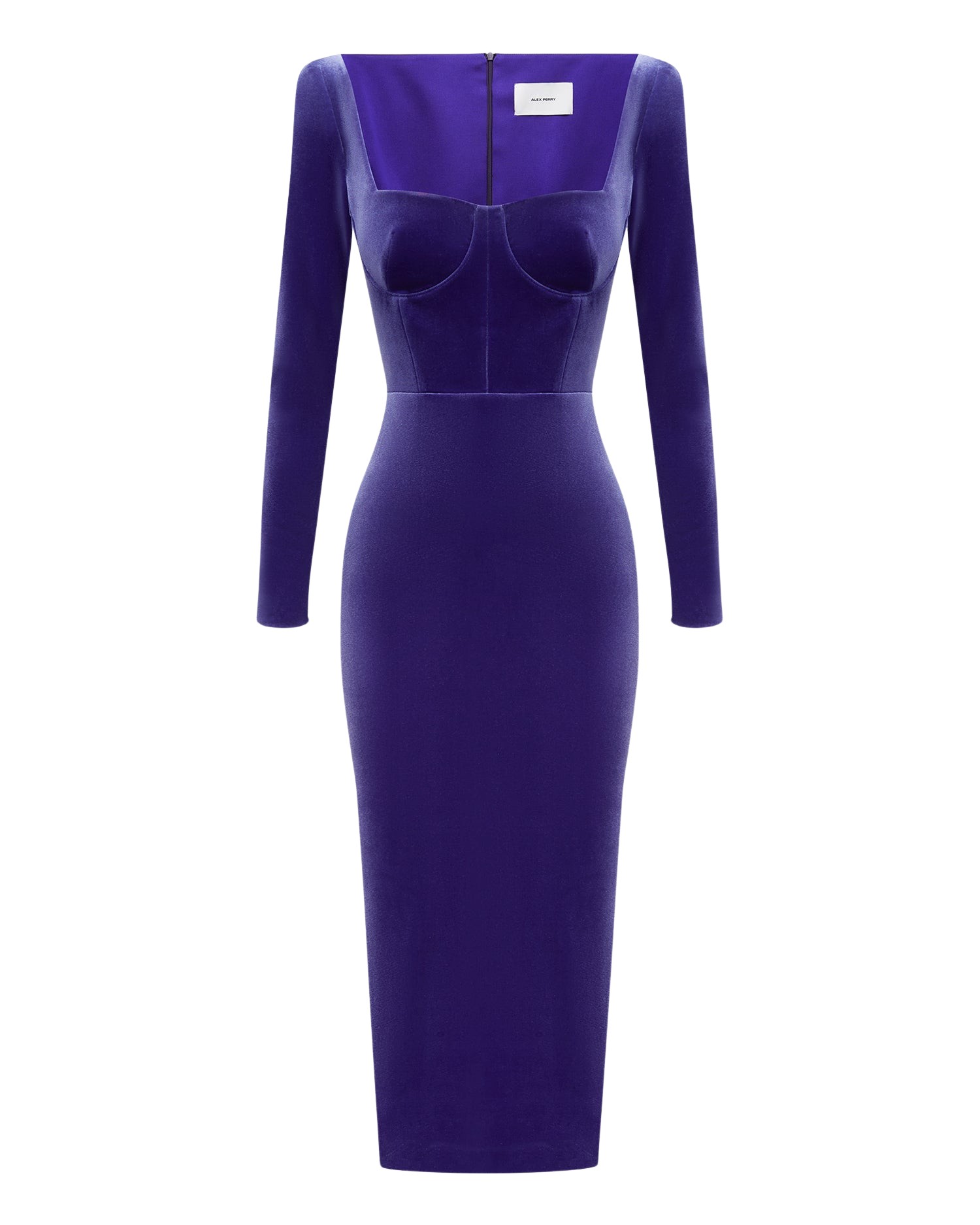 Alex Perry Long Sleeve Dress in Velvet