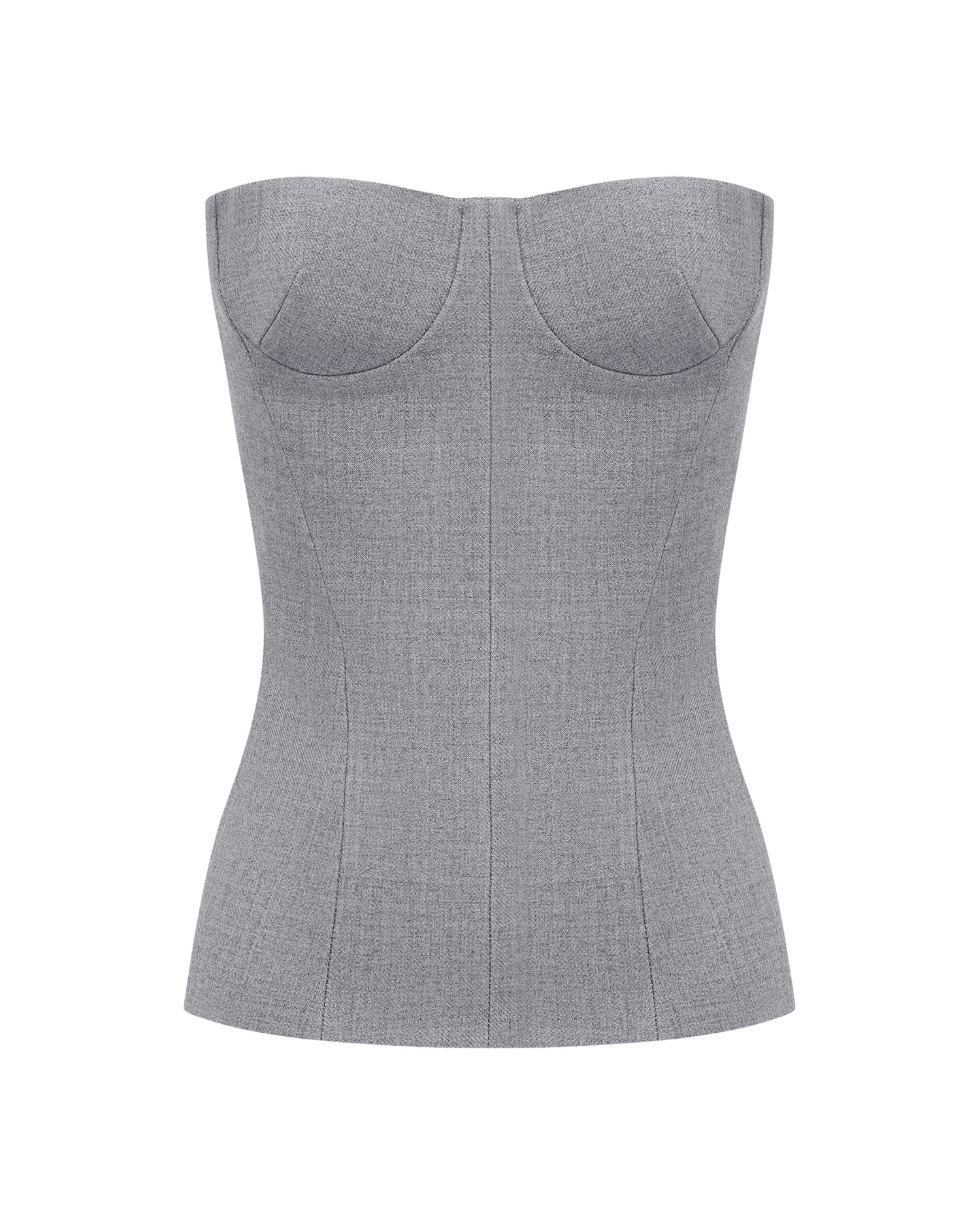 Alex Perry Longline Corset in Wool Suiting Top