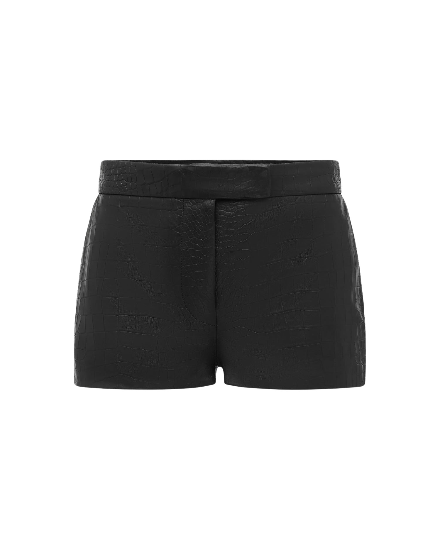 Alex Perry Low Rise Short in Embossed Leather