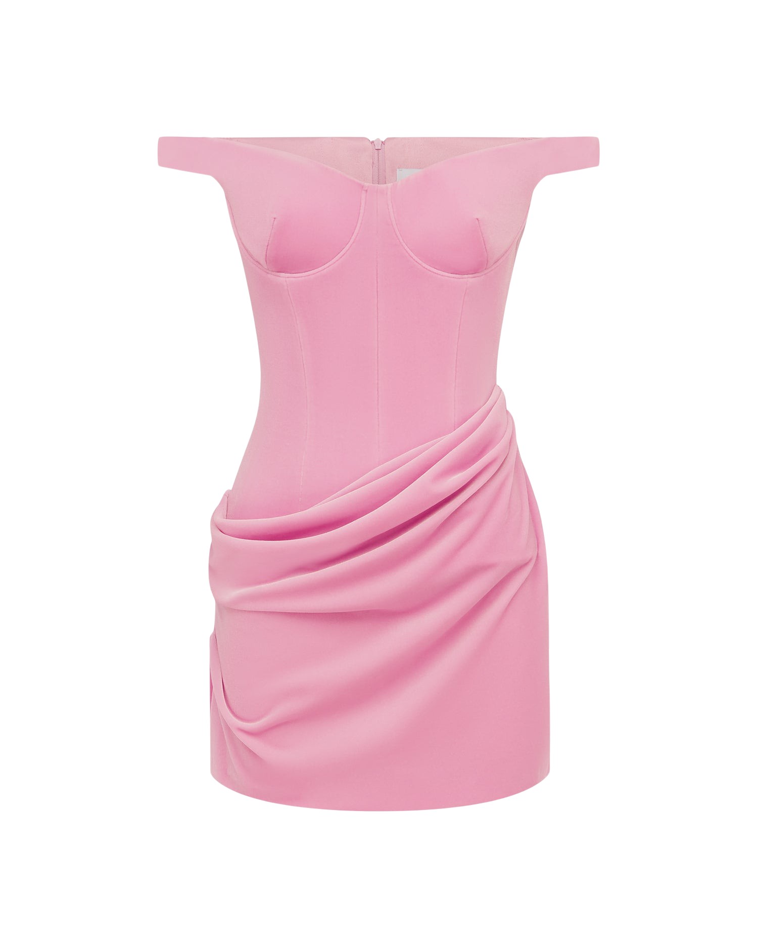 Alex Perry Off Shoulder Drape Mini Dress in Velvet