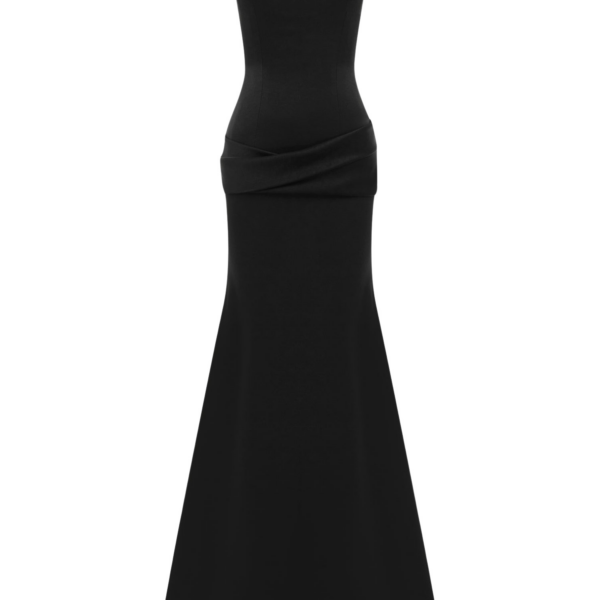Alex Perry Strapless Drape Gown in Satin Crepe
