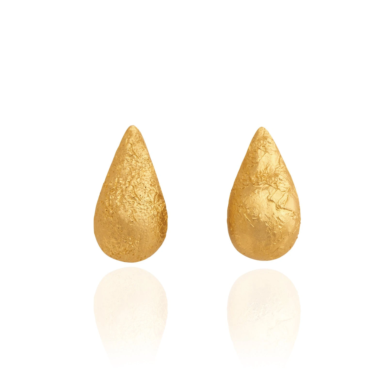 Alexandra Hakim Golden Foil Droplet Earrings designer jewelry designer jewelry