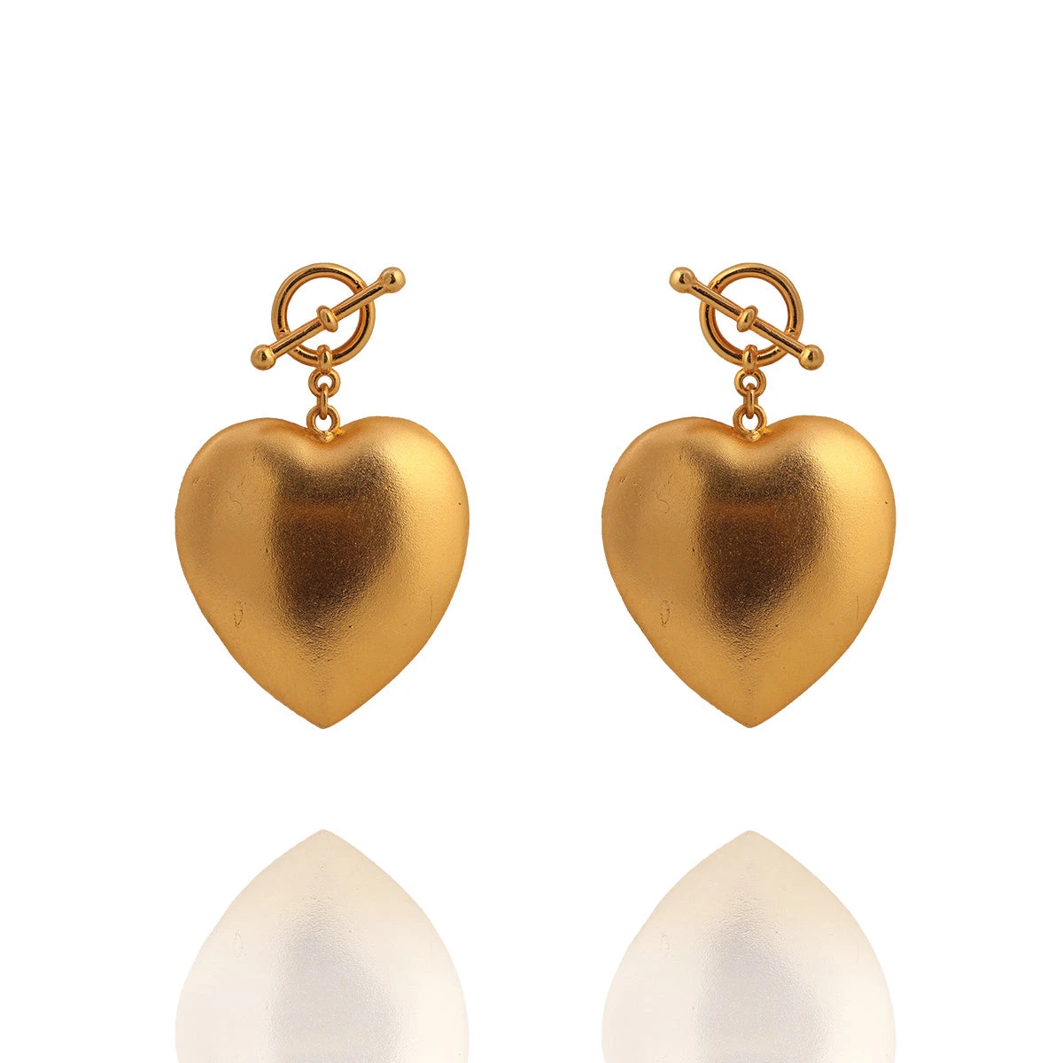 Alexandra Hakim Heart Toggle Earrings designer jewelry designer jewelry