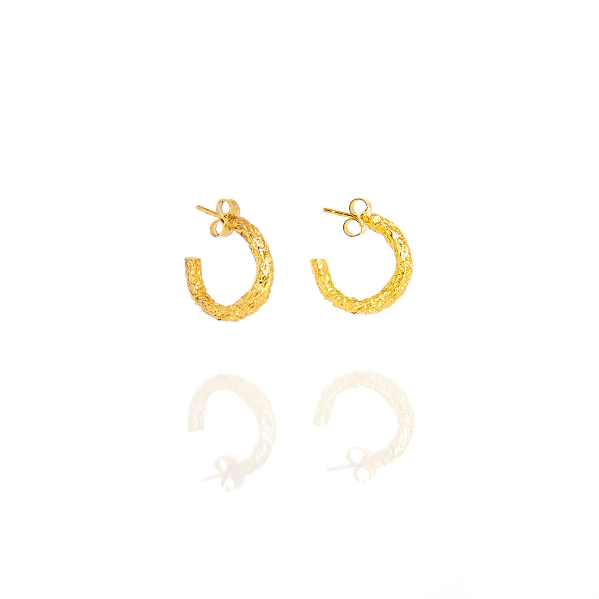 Alexandra Hakim Mini Golden Foil Hoops designer jewelry designer jewelry