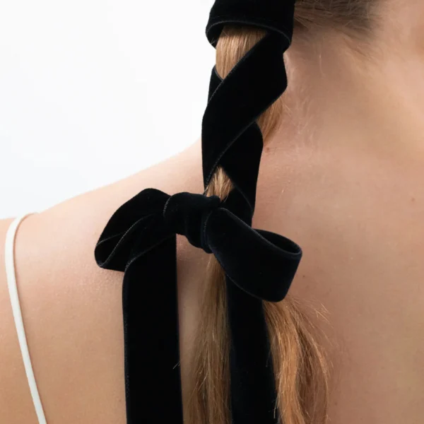 Jennifer Behr Belle Velvet Ribbon Ponywrap, view 2