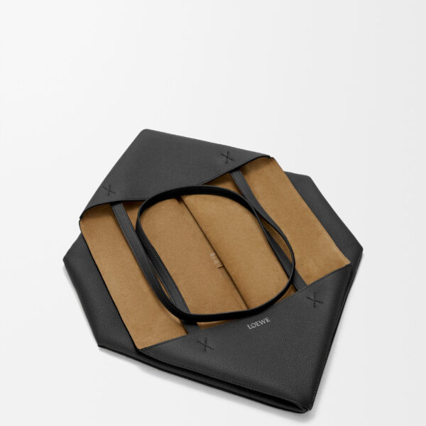 LOEWE Large Horizontal Puzzle Fold Tote In Soft Grained Calfskin, view 3