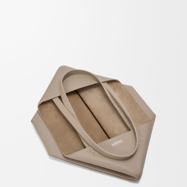 LOEWE Medium Horizontal Puzzle Fold Tote In Soft Grained Calfskin, view 4