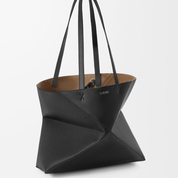 LOEWE Medium Horizontal Puzzle Fold Tote In Soft Grained Calfskin, view 4