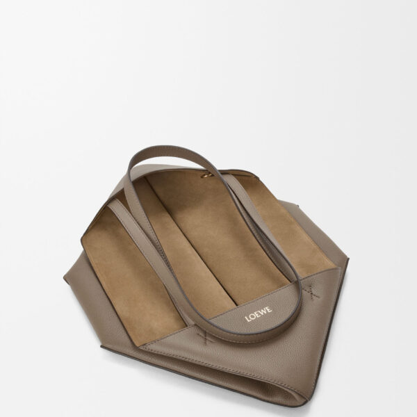 LOEWE Medium Horizontal Puzzle Fold Tote In Soft Grained Calfskin, view 5