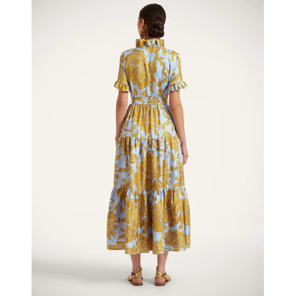 La DoubleJ Roy Dress Phoenix Placée Ivory in Silk Twill - Dresses - Milanese Maximalist Fashion at Luxury Shoes 