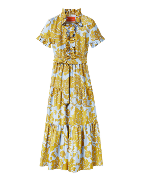 La DoubleJ Roy Dress Phoenix Placée Ivory in Silk Twill - Dresses - Milanese Maximalist Fashion at Luxury Shoes 