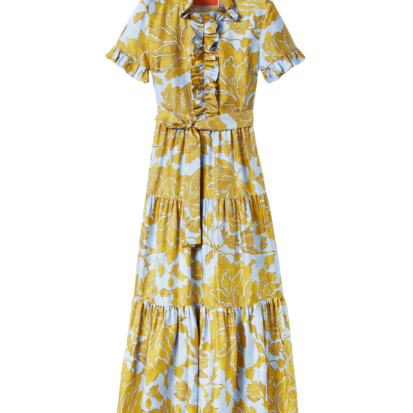 La DoubleJ Roy Dress Phoenix Placée Ivory in Silk Twill