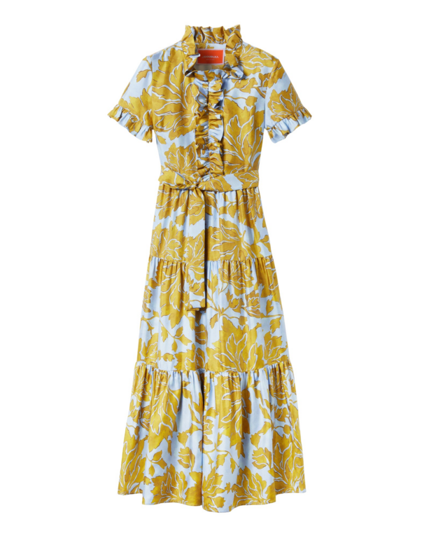 La DoubleJ Roy Dress Phoenix Placée Ivory in Silk Twill - Dresses - Milanese Maximalist Fashion at Luxury Shoes 