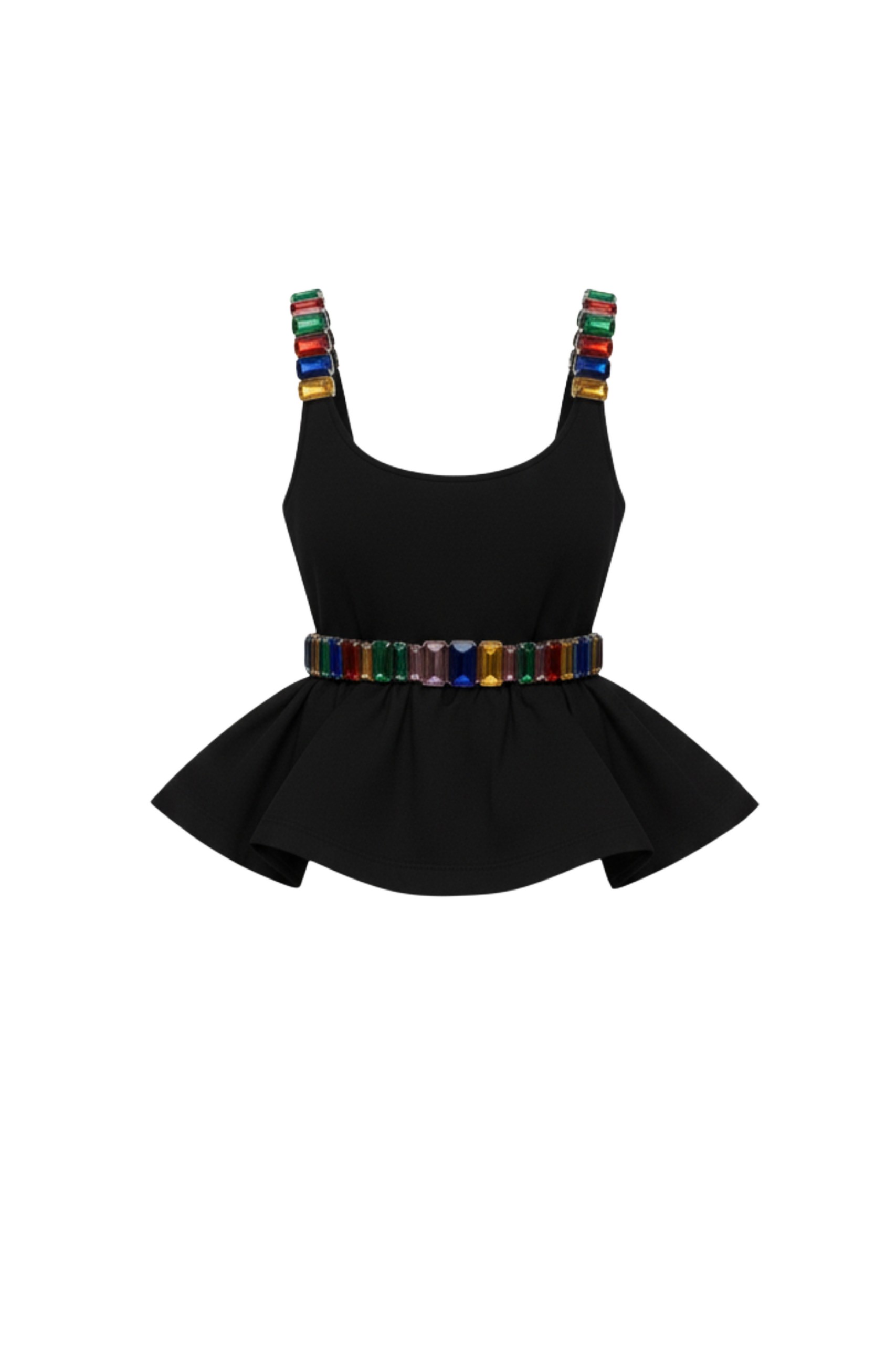 Loulou The Brand Crystal Peplum Top