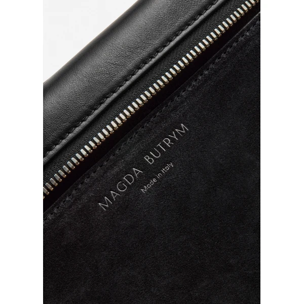 Magda Butrym Brigitte In Black Leather With Flower Charm