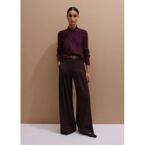 Tonal Stripe Satin – luxury British Red in Me and Em exclusively at Luxury Shoes 