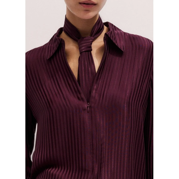 Tonal Stripe Satin – luxury British Red in Me and Em exclusively at Luxury Shoes 