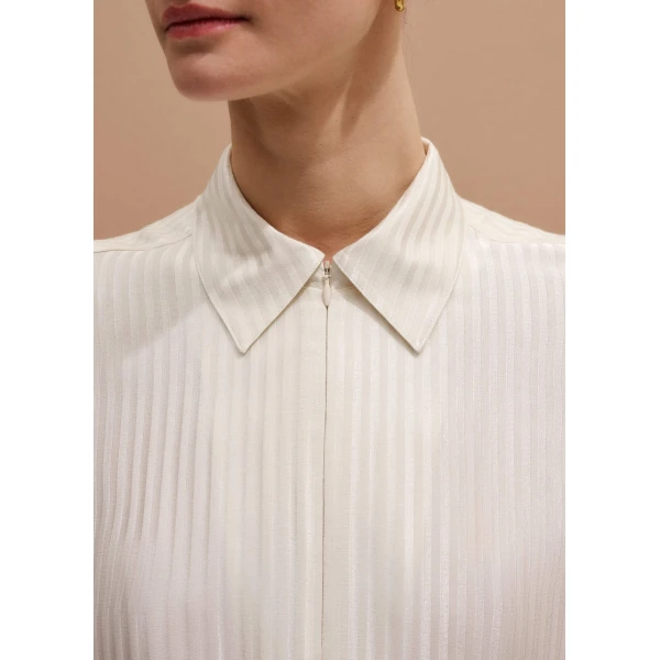 Tonal Stripe Satin – luxury British Ivory in Me and Em exclusively at Luxury Shoes 