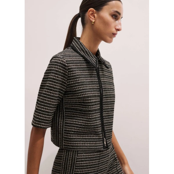 Tweed Jersey – luxury British Black in Me and Em exclusively at Luxury Shoes 