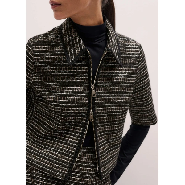 Tweed Jersey – luxury British Black in Me and Em exclusively at Luxury Shoes 