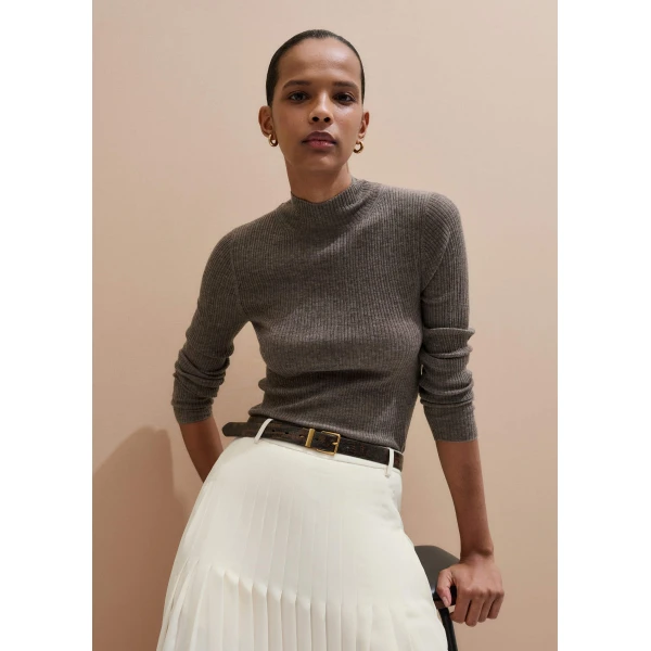 Merino + Cashmere – luxury British Brown in Me and Em exclusively at Luxury Shoes 