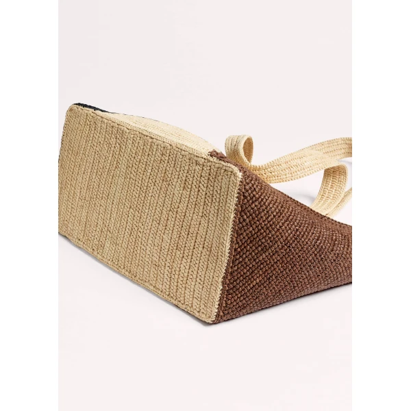 Me + Em Contrast Panel Tote