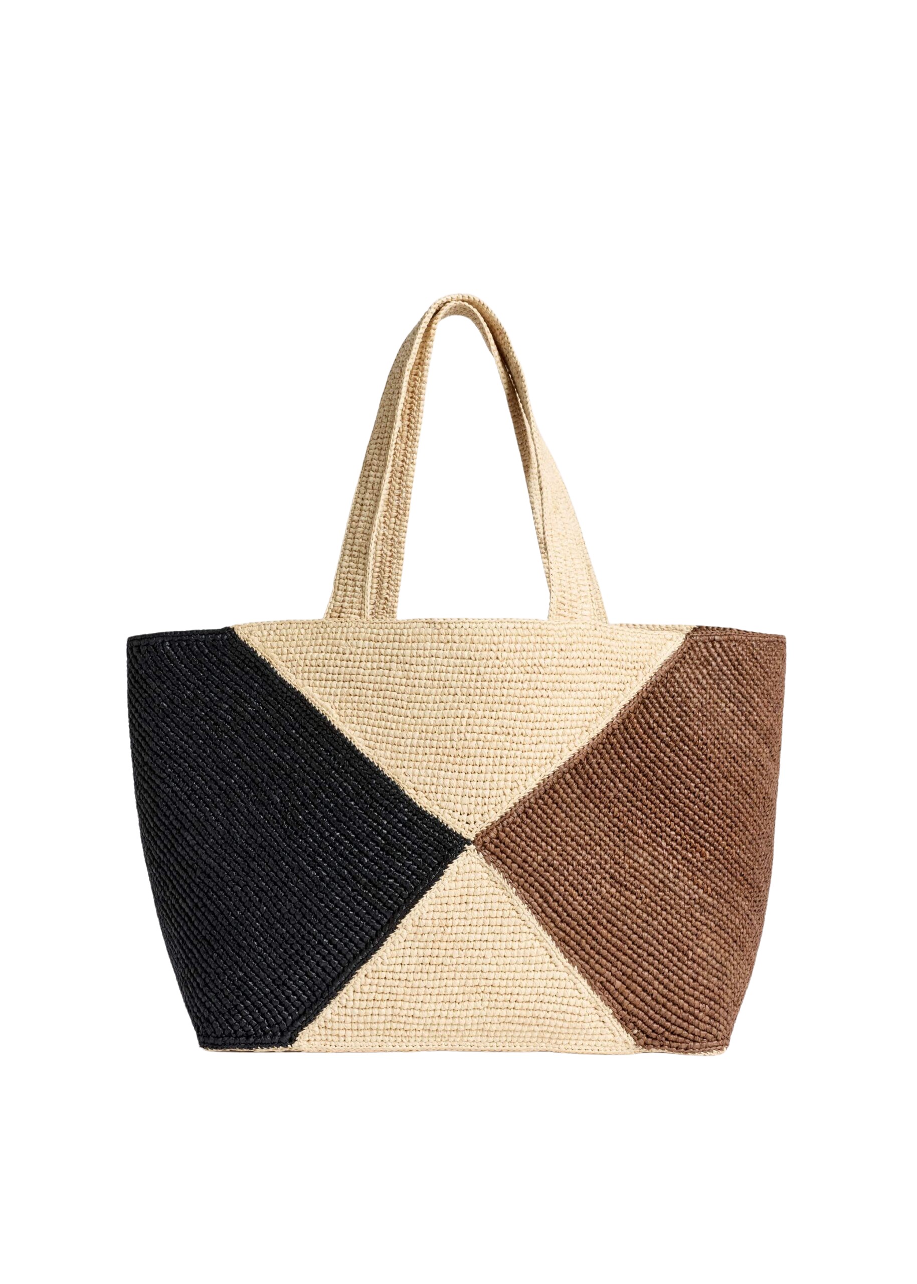 Me and Em Contrast Panel Tote