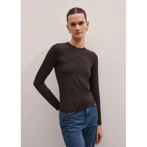 Soft Modal Jersey – luxury British Brown in Me and Em exclusively at Luxury Shoes 