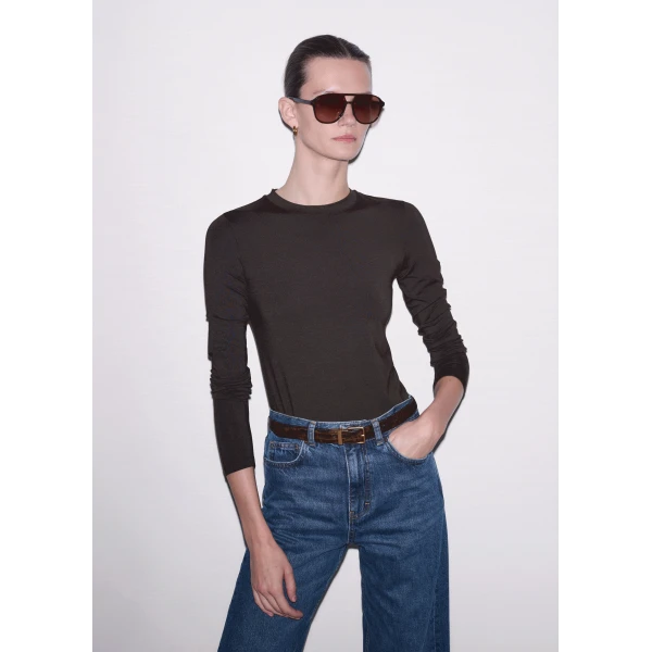 Soft Modal Jersey – luxury British Brown in Me and Em exclusively at Luxury Shoes 