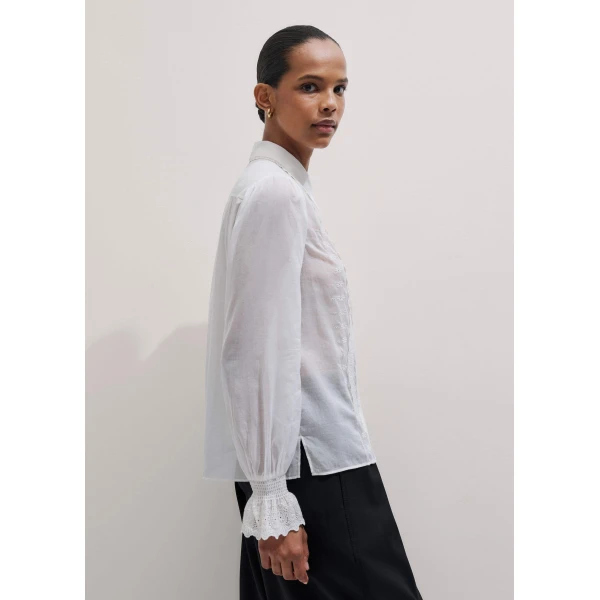 Cotton + Silk – luxury British White in Me and Em exclusively at Luxury Shoes 