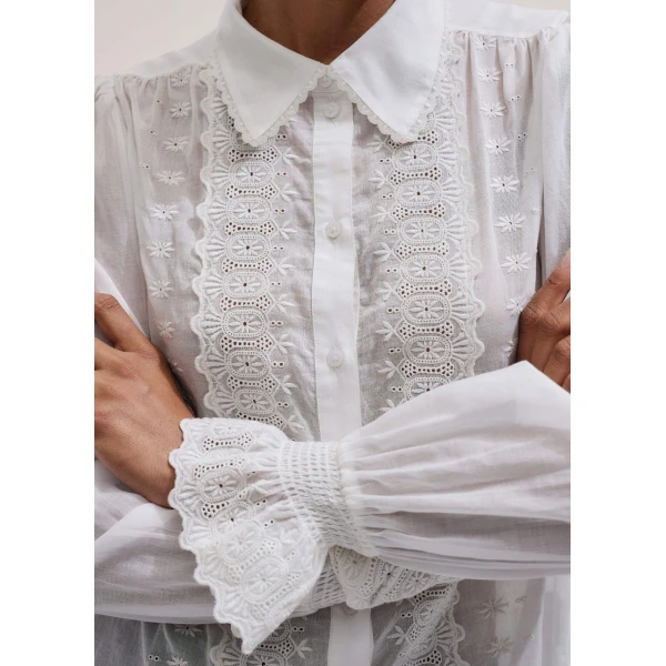 Cotton + Silk – luxury British White in Me and Em exclusively at Luxury Shoes 