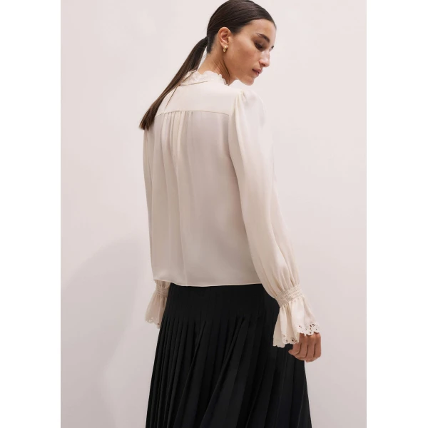 Matte Silk + Lace – luxury British Ivory in Me and Em exclusively at Luxury Shoes 
