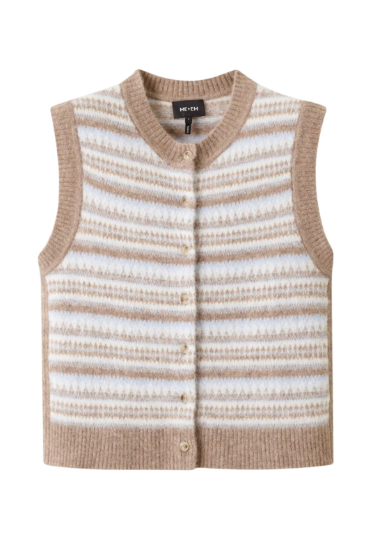 Me and Em Fair Isle Crop Knit