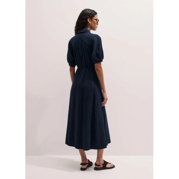 Cotton Cheesecloth – luxury British Blue in Me and Em exclusively at Luxury Shoes 