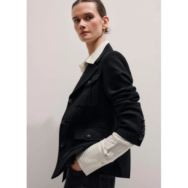 Italian Wool – luxury British Black in Me and Em exclusively at Luxury Shoes 