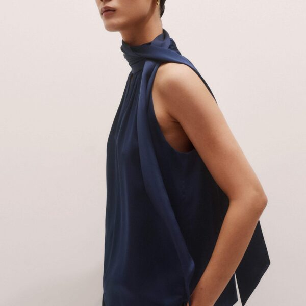 Me and Em Halterneck Top + Tie
Silk Satin, view 3