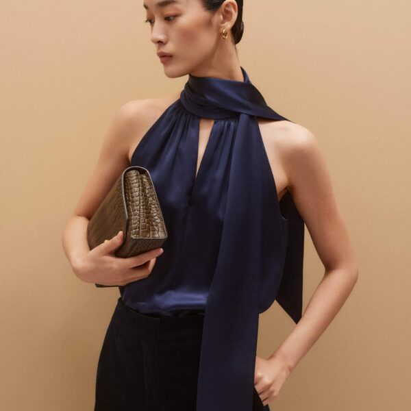 Me and Em Halterneck Top + Tie
Silk Satin, view 7