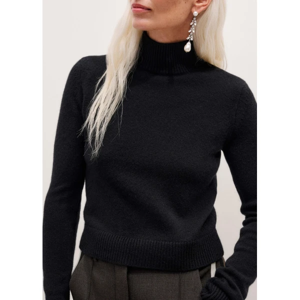 Me + Em High Neck Crop Sweater