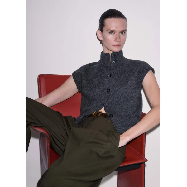 Me + Em High Neck Relaxed Vest