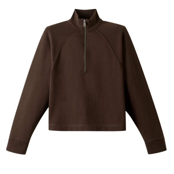 Me and Em High Zip Neck Crop Top
Cotton Loopback Top