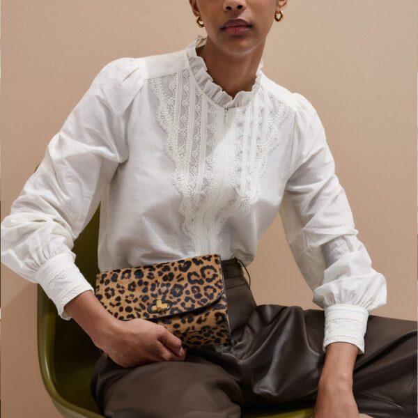 Me and Em Lace Trim Top
Cotton + Silk Top, view 4