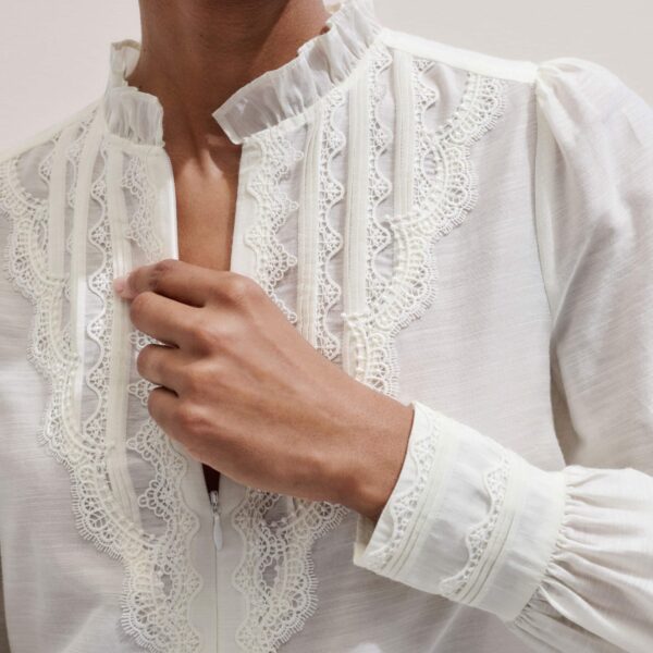 Me and Em Lace Trim Top
Cotton + Silk Top, view 5