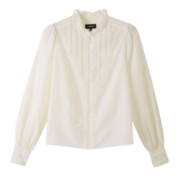 Me and Em Lace Trim Top
Cotton + Silk Top
