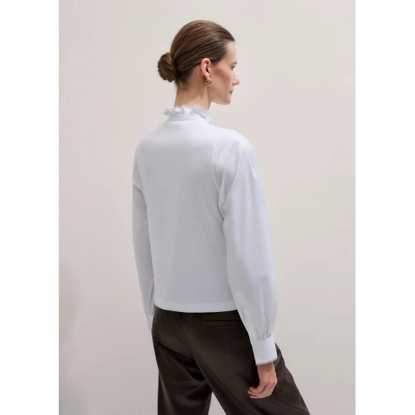 Poplin Mixed Media – luxury British White in Me and Em exclusively at Luxury Shoes 