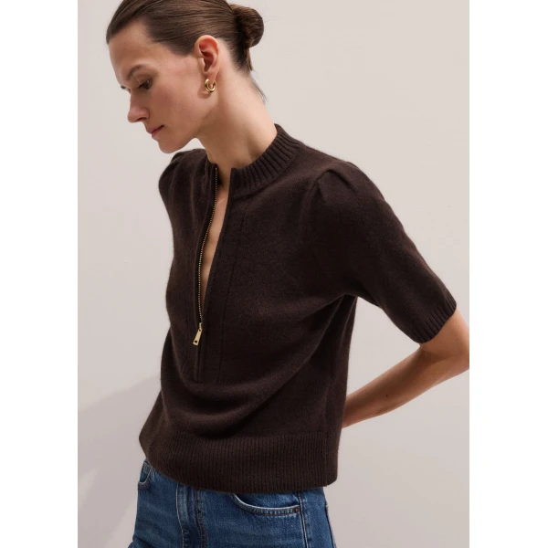 Me + Em Pouf Sleeve Knit Tee
